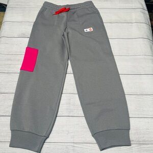 Adidas Lego Girls‎ Multi Sport Sweatpants Mystery Gray Real Magenta Medium NWT